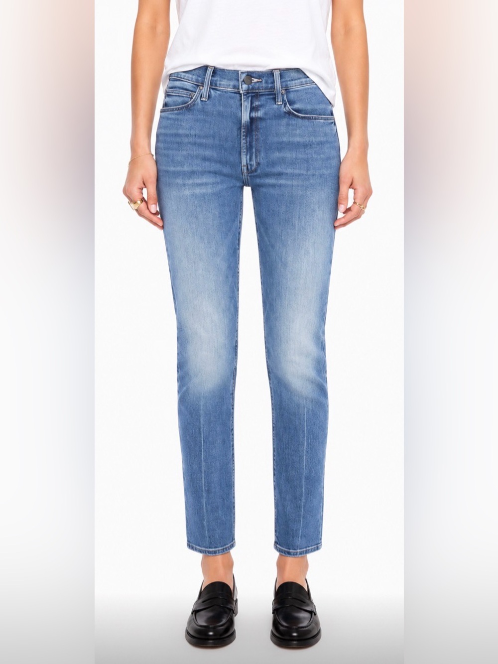 MOTHER The Dazzler Ankle Jeans The Animals Mid Rise Straight Leg